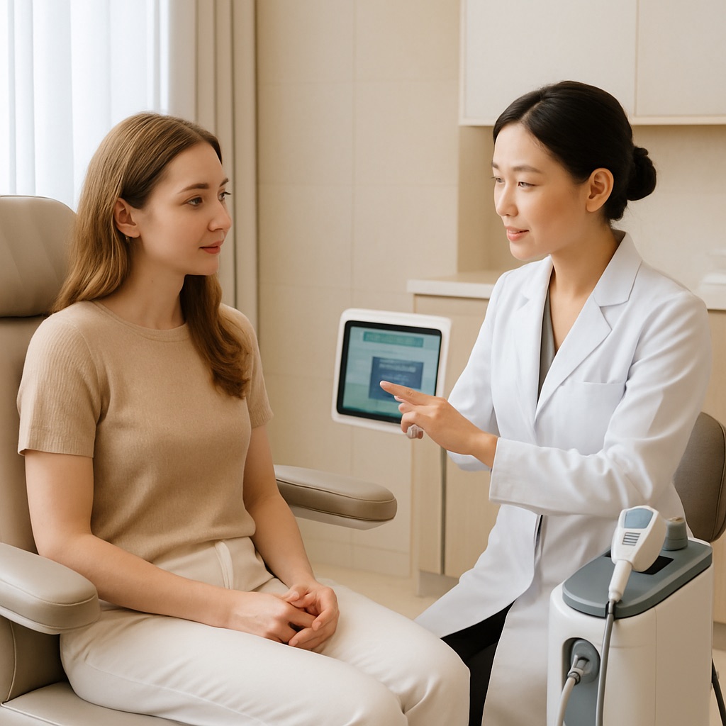 Radiofrequency tightening device consultation