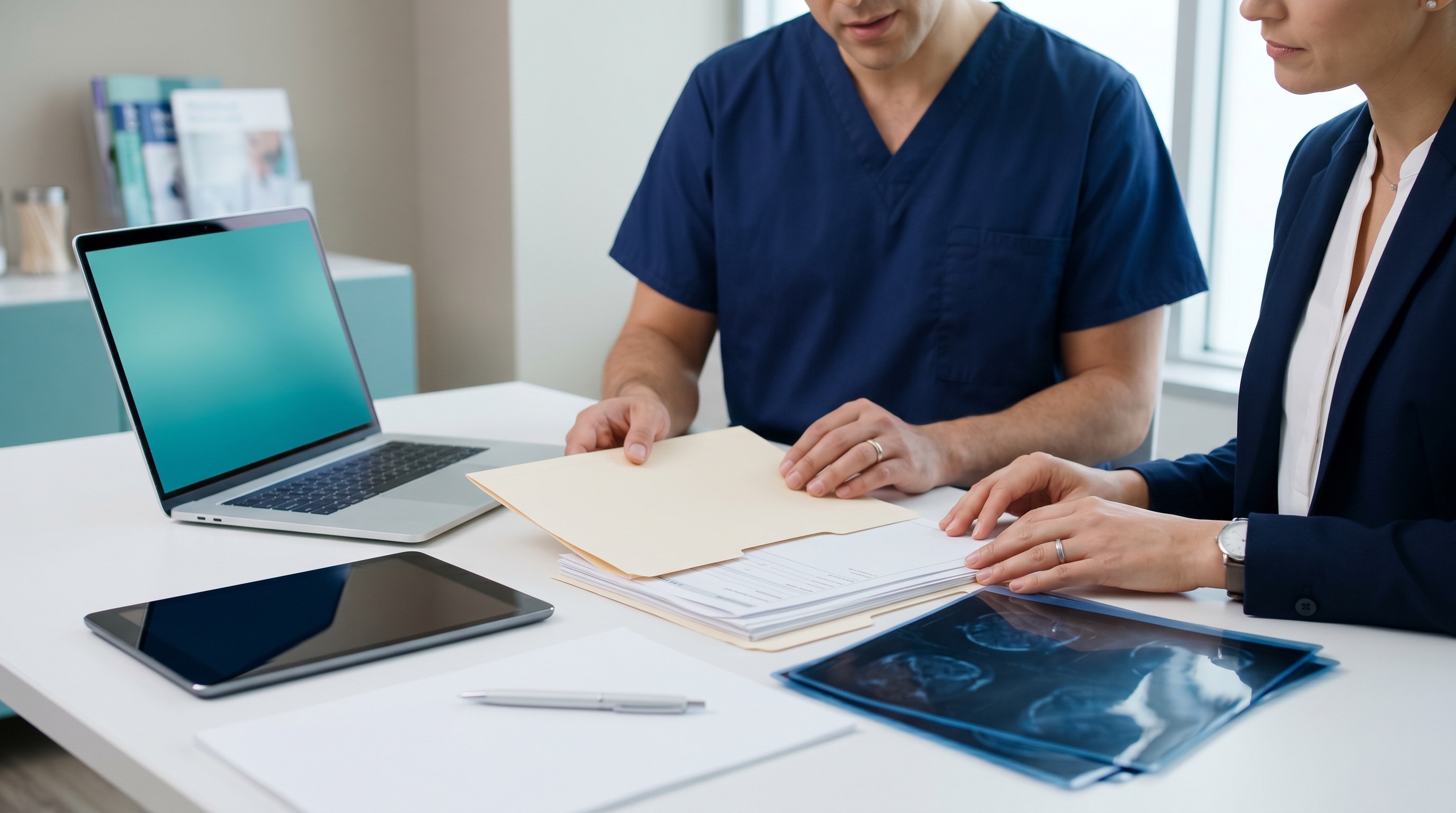 Medical records prepared for a China medical travel case review